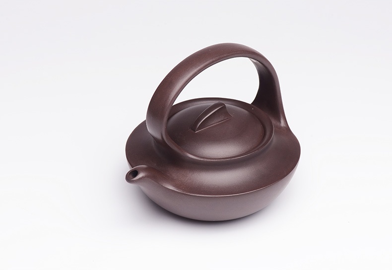 提梁精美紫砂壺，創(chuàng)意手工紫砂壺